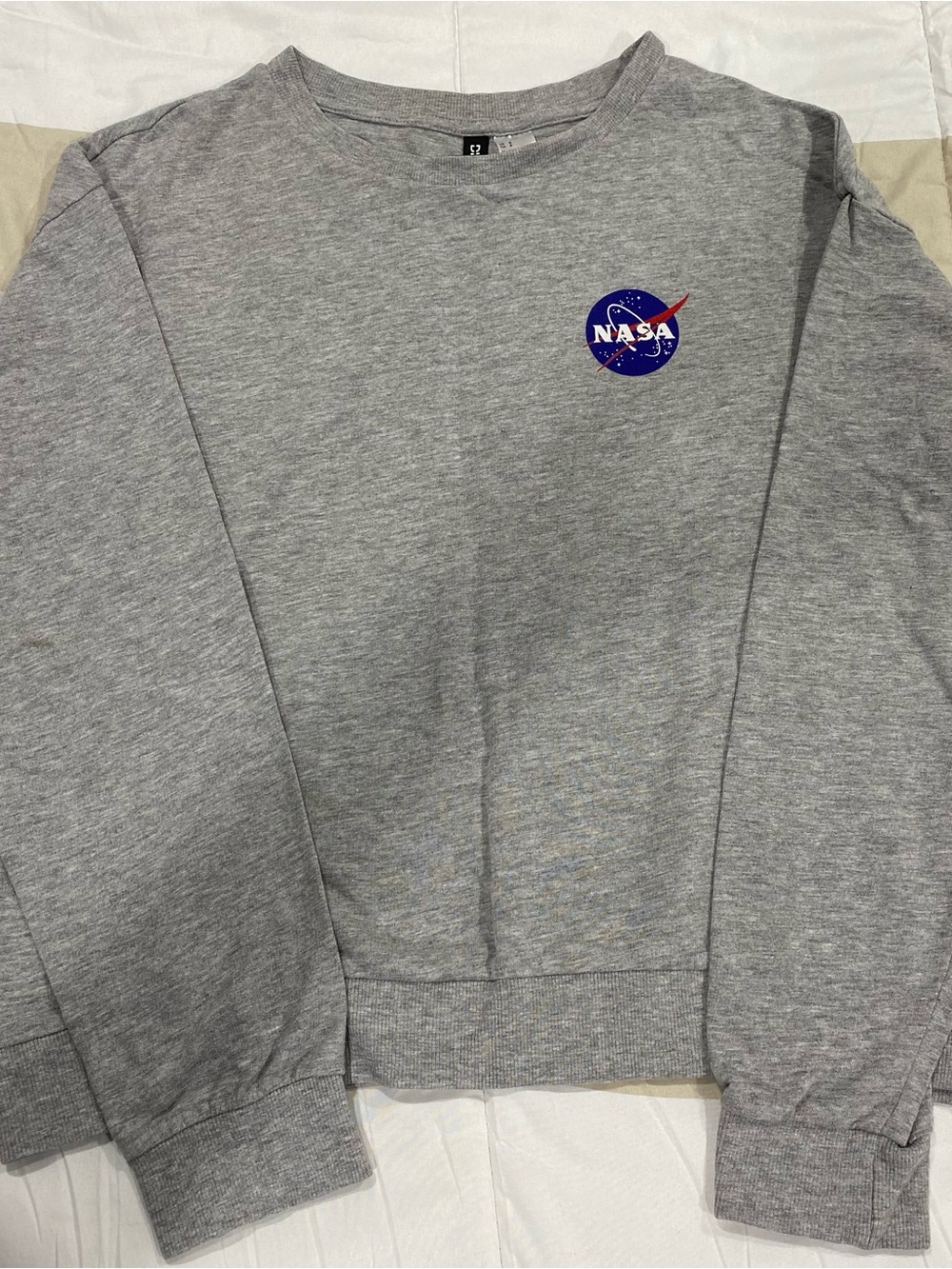 H&M Gray Long Sleeve Tee with NASA Logo